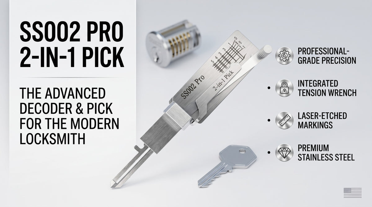 SS002 Pro 2-in-1 precision locksmith tool new arrival